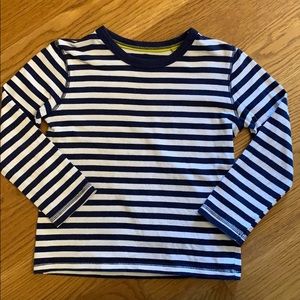 Mini Boden LS Navy striped shirt  4-5